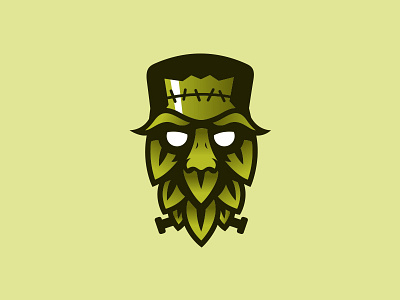Monsterhop beer frankenstein hop logo monster