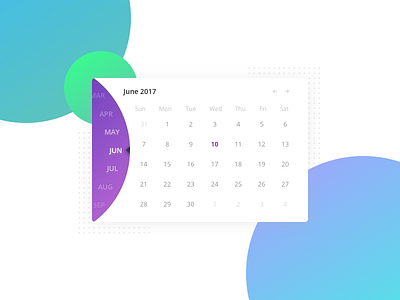 Calender amazing box calendar card dialog purple ui ux