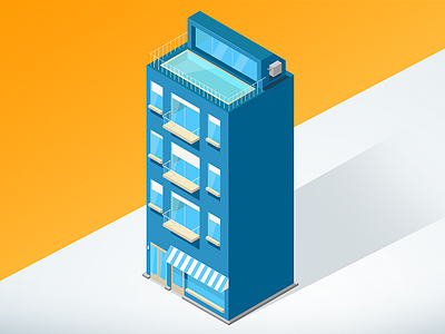 Isometric Building illustration illustrator isometric motion motion graphics storyboard