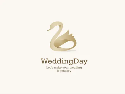 Wedding Day animal brand branding clean elegant identity logo luxury swan wedding