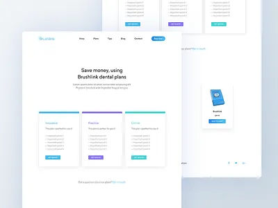 Dental Plans clean dental medical startup white