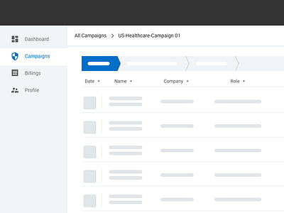 Client Portal In Progress dashboard loading screen sales