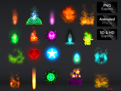 Game art FX-01 animated death life fx game effects games mantra particles rpg sprite sheet