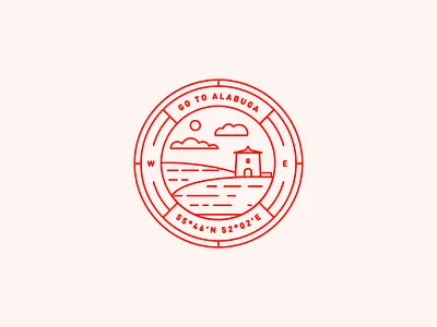 Go To Alabuga alabuga compass stamp sticker tatarstan