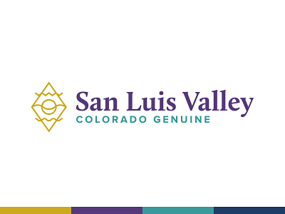Colorado Place Brand branding community identity line logo minimal mountain place purple sun valley water