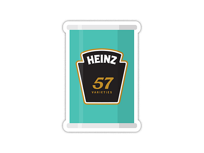 UK Baked Beans 57 beans can heinz sticker uk