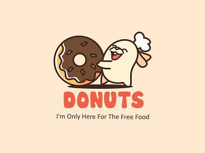 Sweet Donuts Logo Design donuts dough doughnut family fun kids logo rabbit rainbow round strawberry sweet sweet cake