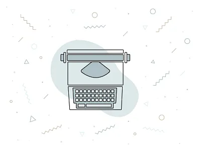 Typewriter icon illustration typewriter vintage