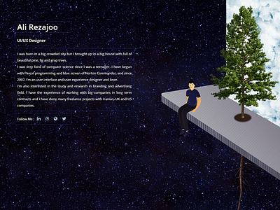 Stars and Pine dream landing onepage pine portfolio space star