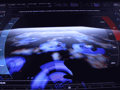 HUD Command Center 3d blue data futuristic gui hex hexagon hud radial red ship webgl