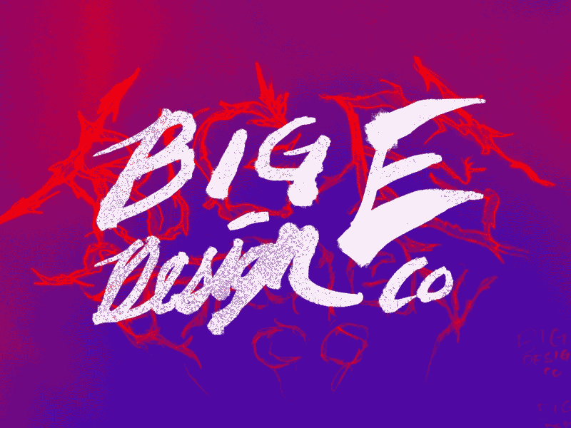 Big E Design Co. AE Experiment aftereffects blackmetal eugene glitch motion oregon script typography wave