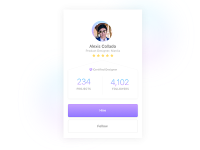 Daily UI 006 - Profile card concept daily ui ios profile