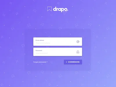 pro.drapo - New Login Screen connexion drapo email home input lightbox login loginscreen logs password pattern purple