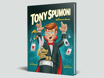 Tony Spumoni Book book children dog illustration kids magic magician picture book playing cards