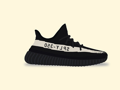 Yeezy Boost 350 V2 - Oreo 350 adidas boost illustration kanye oreo shoe v2 vector yeezy