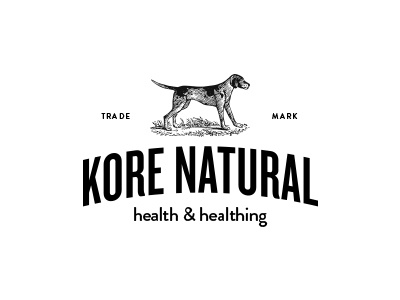 Kore branding dog identity logo packaging pet vintage