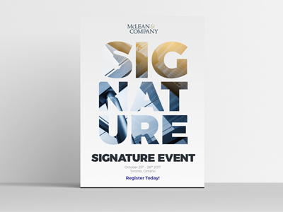 Signature Event cover design signature event typography
