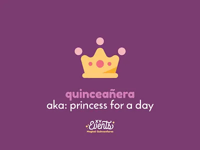 XV Events Branding branding cute events fun handlettering illustration kawaii magical princess quinceañera vector