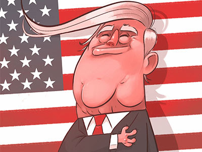 Donald Trump america caricature characterdesign donaldtrump president trump usa