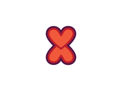 Love X heart lettering love x