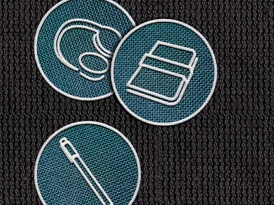 Designer Tools Set designer icons mockup patches tools