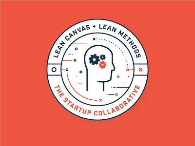 The Startup Collaborative: lvl 2 Lean Canvas + Lean Methods badge button collaborative lean canvas lean methods marketing planning startup sticker strategy the startup collaborative thinking