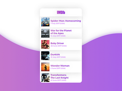 Daily UI challenge #019 - Leaderboard 019 cinema daily ui daily ui challenge day 019 gradient imdb leader leaderboard list movie shadow