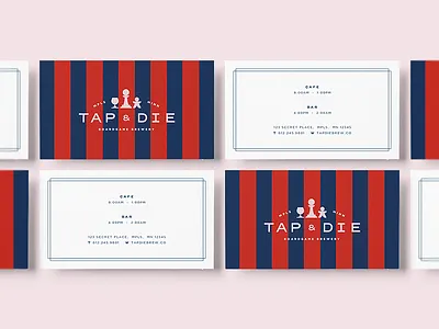 Tap & Die 4 beer boardgames brewery business card