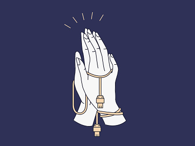 Internet Gods ethernet cable gods hands illustration internet prayer rosary
