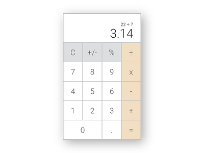 2017 Daily UI #004 // Calculator 004 app calculator daily design interface minimalism ui user