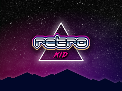 Retro Kid 80s logo retro