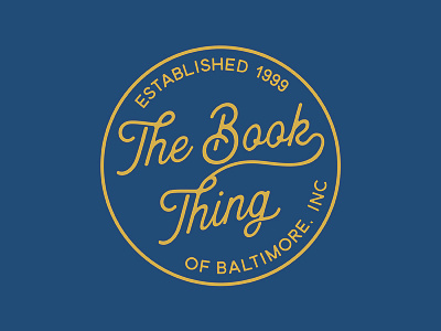 The Book Thing Logo baltimore book brand design branding est logo logo design the book thing type typography