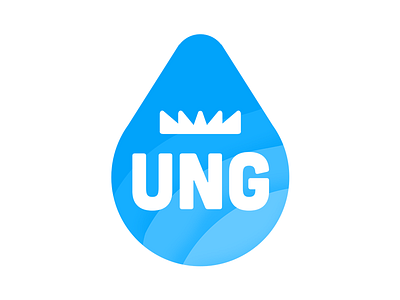 UZBEKNEFTEGAZ LOGO crown drop gradient logo vector