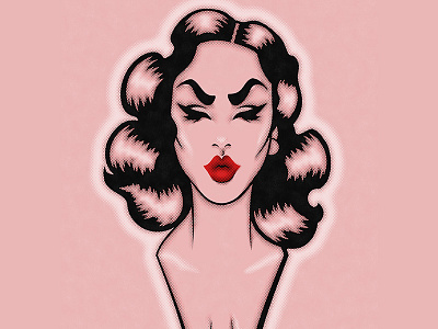 Vintage Vandal 50s burlesque illustration pinup retro vintage