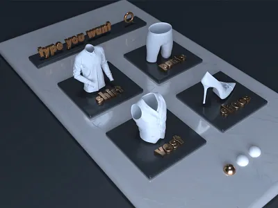 Daily UI #12(3D) 3d build c4d clothing daily shop sketch ui