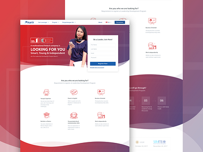 CRP - Home Credit career landing design landing product design ui ux