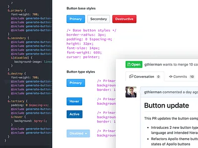 Elements of craft buttons product system design ui design