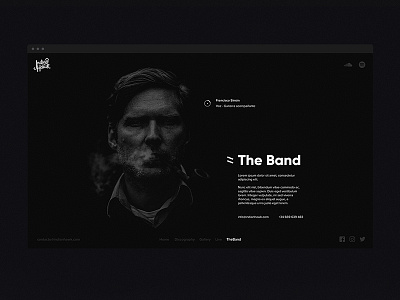 Indian Hawk - The Band app design home music ui ux web