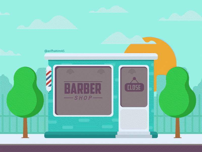 Barber Shop animation barber gif motion shop transition