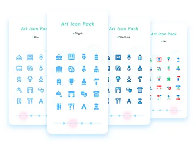 Art Icon Pack app button flat glyph icon iconography iconset interface line onboarding ui user
