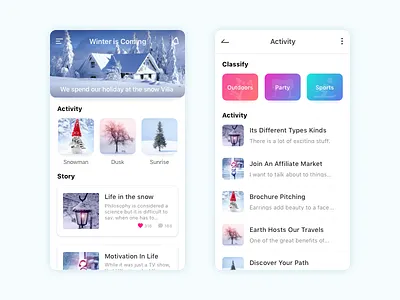 Outdoor social interaction community pictureview ui