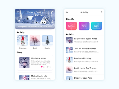 Outdoor social interaction community pictureview ui