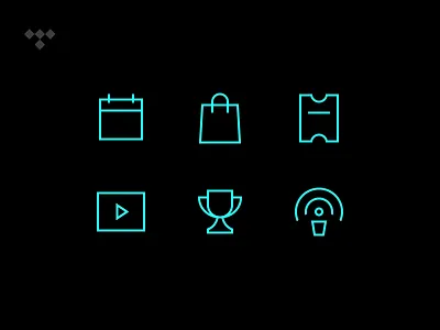 Tidal Iconography 2 date featured icons ios music podcast purchase streaming ticket tidal video