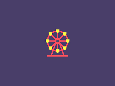 Day 71 - Carnival amusement carnival challenge daily fair ferris icon park ride vector wheel
