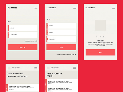 TeamTools - UI SET app design ui ux web