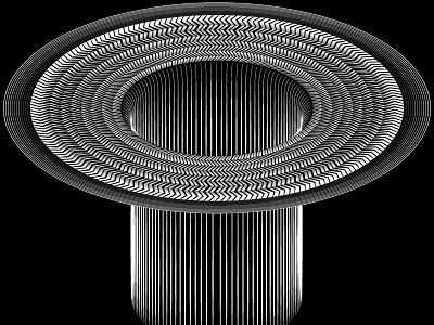 Day96- 'Wormhole' 100days black and white blend tool lines shapes vector