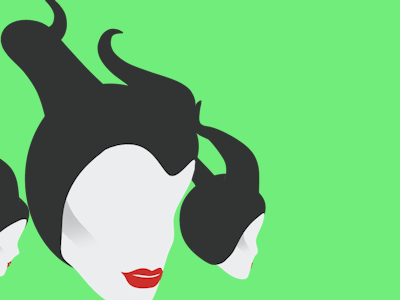 Maleficent - Flat 3D 3d animated animation c4d character design disneyland flat gif loop maleficent motion