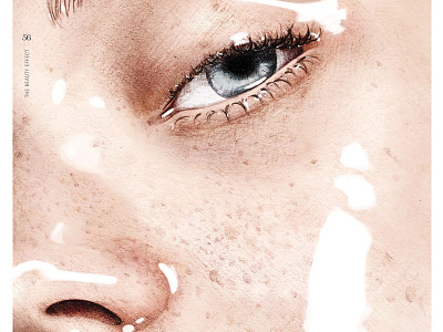 The Beauty Effect 'Skin Glow' #1 adobe photoshop beauty illustration detail editorial illustration pencil