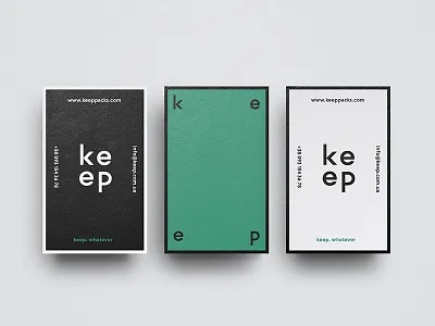 Business Cards branding card flat green identity keep typography