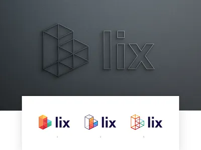 Lix - Logo redesign. abstract block blocks bright fun learn lix logo student text textbook transparency